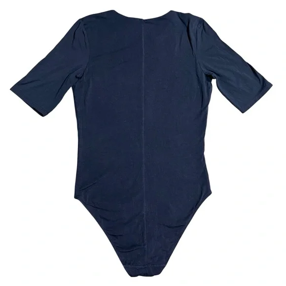 Everlane Black Short-Sleeve Crew Neck Bikini Bodysuit, Size Medium - Picture 4 of 6